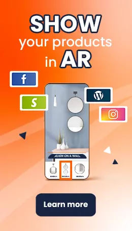 Show your eCommerce products in AR augmented reality, 3d modeling